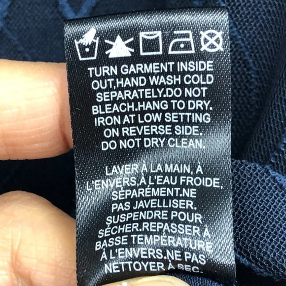 RW&Co Navy Sleeveless Beaded Mesh Detail Tank Top size M - Picture 9 of 15